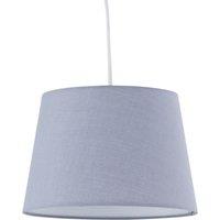 First Choice Lighting Grey Cotton 23cm Tapered Cylinder Pendant or Lamp Shade