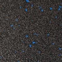 Ark Mat Rubber Crumb Gym Floor Tile - 1m x 1m - 15mm - Blue Fleck in Black
