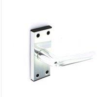 Securit Latch Door Handles in Silver