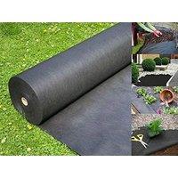 Almineez Weed Control Fabric Membrane Garden Landscape Ground Cover 8m x 1.5m in Black