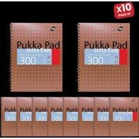 Pukka Pads A4 Metallic Jotta Notebook 300 Pages Wirebound 80 GSM Perforated 4 Hole ( Pack of 10) in White