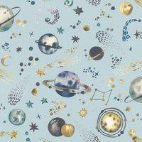 Rasch Celestial Skies Wallpaper in Baby Blue