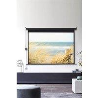 Living and Home 72" Electric Projector Screen with Remote Control in White