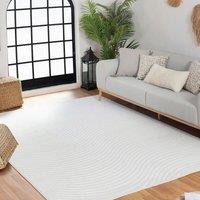 Livabliss In- & Outdoor 3D High & Low Pile Textured Ayumi Area Rug in White | Size: 200 cm x 275 cm