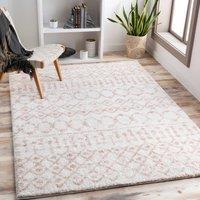 Livabliss Aliyah Shag-Shaggy Pink Ivory Brown Global Soft Plush Pile Living Rug in Rose | Size: 80 cm x 220 cm