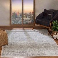 Livabliss Floransa-Vintage Traditional Boho Living Dining Rug in Grey | Size: 160 cm x 215 cm