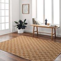 Livabliss In- & Outdoor Jute-Look Checkered Jerrie Area Rug in Brown | Size: 200 cm x 275 cm