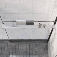 Berkfield Home Shower Shelf for Walk-in Shower Wall Chrome 80 cm Aluminium in Silver