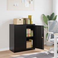 Berkfield Home File Cabinet Black 79x40x90 cm Steel | Size: 79 x 40 x 90 cm