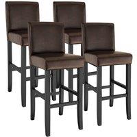 tectake Bar Stool Dover Brown Set Of 4