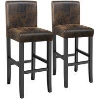 tectake Bar Stool Dover Antique Brown Set Of 2