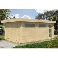 Lasita Maja Ltd Canberra-Log Cabin, Garden Room, Home Office - L422.7xW600xH233.7 cm in Natural