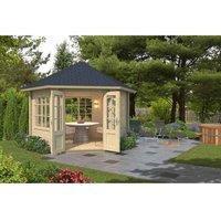 Lasita Maja Ltd Ilmenau-Log Cabin, Garden Room, Home Office - L420xW363.7xH306.7 cm in Light Tan