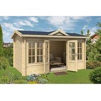 Lasita Maja Ltd Kensington (4414340)-Log Cabin, Home Office - L440xW292.1xH239.4 cm in Light Tan