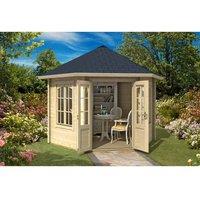 Lasita Maja Ltd Rivera 44-Log Cabin, Garden Room, Home Office - L420xW363.7xH318.1 cm in Natural
