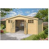 Lasita Maja Ltd Boston-Log Cabin, Garden Room, Home Office - L518.6xW312xH245.1 cm in Light Brown