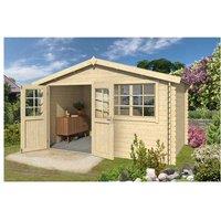 Lasita Maja Ltd Axel 230-Log Cabin, Garden Room, Home Office - L415.1xW250xH245.1 cm in Light Brown