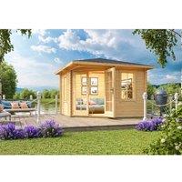 Lasita Maja Ltd Aruba 1-Log Cabin, Garden Room, Home Office - L357.4xW357.4xH265.6 cm in Light Tan