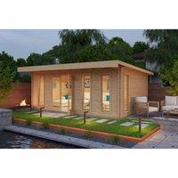 Lasita Maja Ltd Barbados 6-Log Cabin, Home Office - L628.8xW468.8xH233.7 cm in Brown