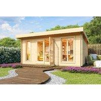 Lasita Maja Ltd Dorset 3-Log Cabin, Garden Room, Home Office - L540xW460xH239.4 cm in Brown