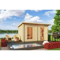 Lasita Maja Ltd Sundborn-Log Cabin, Garden Room, Home Office - L440xW298.3xH233.7 cm in Light Tan