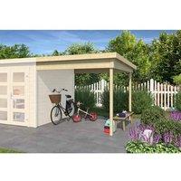 Lasita Maja Ltd Zambezi anbau 250x250-Log Cabin, Garden Room, Home Office - H211 cm in Natural