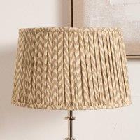 Ruma Taupe Chevron Tapered Pleated Shade for Floor Lamps in Beige | Size: 20 inches