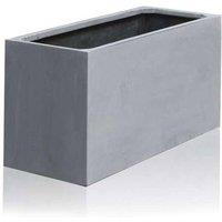 Primrose Polystone Grey Trough Planter Outdoor Weatherproof 90 Litre 80cm