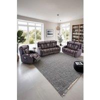 More4Homes Caesar Electric Recliner Bonded Leather 1+2+3 Seater Sofa Set in Brown