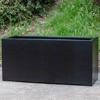 Primrose Fibrestone Trough Planter in Black 1.2m