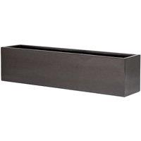 Primrose Metallic Grey Polystone Rectangular Trough Garden Planter 150cm