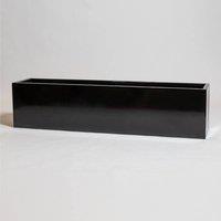 Primrose Black Gloss Polystone Low Trough Planter 120cm