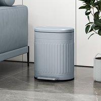 HOMCOM 20L Kitchen Pedal Bin Metal Rubbish Bin with Soft close Lid in Grey | Size: Small