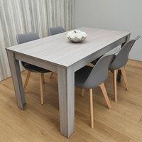 KOSY KOALA Modern Grey Dining Table Set With 4 Grey Chairs Dining Room Furniture