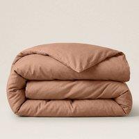 Bedable 100% Cotton Duvet Cover - Percale Cooling Sheets in Brown | Size: Double