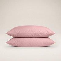 Bedable 100% Cotton Pillowcase Pair - Percale Cooling Sheets in Pink | Size: King Pillow Case