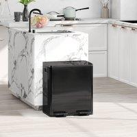 HOMCOM 2 x 20L Dual Rubbish Bin Kitchen Bin for Recycling & Waste, Black