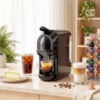HOMCOM Pod Coffee Machine for Nespresso & Dolce Gusto Capsule, 19 Bar in Black