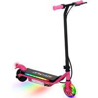 AIYAPLAY Electric Scooter for 6-14 with Dual Brakes & Colourful Light in Pink