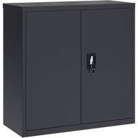 Berkfield Home File Cabinet Anthracite 90x40x90 cm Steel in Dark Grey | Size: 90 x 40 x 90 cm