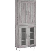 Berkfield Home Highboard Grey Sonoma 69.5x34x180 cm Engineered Wood