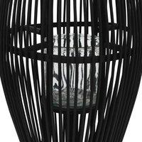 Berkfield Home Hanging Candle Lantern Holder Bamboo Black 60 cm