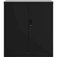 Berkfield Home Durable File Cabinet Black 79x40x90 cm Steel | Size: 79 x 40 x 90 cm