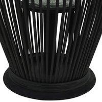 Berkfield Home Hanging Candle Lantern Holder Bamboo Black 60 cm