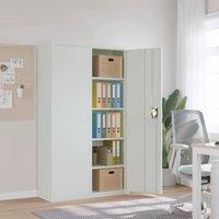 Berkfield Home File Cabinet Light Grey 105x40x180 cm Steel | Size: 105 x 40 x 180 cm