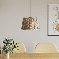 Berkfield Home Ceiling Lamp Shade Brown 45x28 cm Wicker | Size: 45x28 cm
