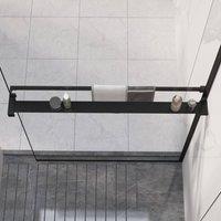 Berkfield Home Shower Shelf for Walk-in Shower Wall Black 90 cm Aluminium