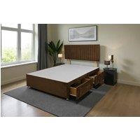 Knight Sleep Emily Divan Bed Base 2 Drawers & Headboard in Chocolate | Size: Small Double
