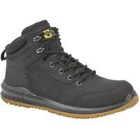 Grafters Men's Action Nubuck Safety Ankle Boots in Black | Size: 7