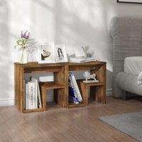 Berkfield Home Bed Cabinets 2 pcs Smoked Oak 40x30x40 cm Engineered Wood in Brown | Size: 40 x 30 x 40 cm